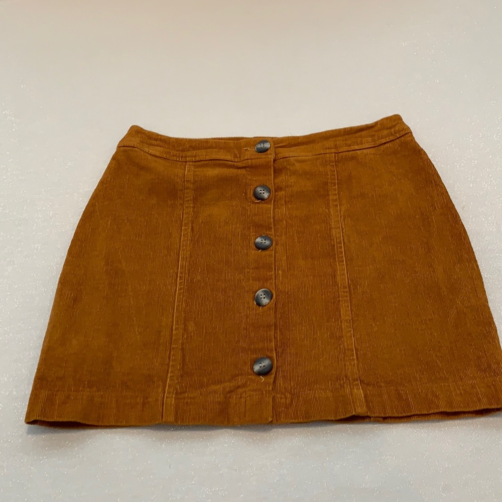 NWOT Rio of Stars Mustard corduroy Skirt Size M